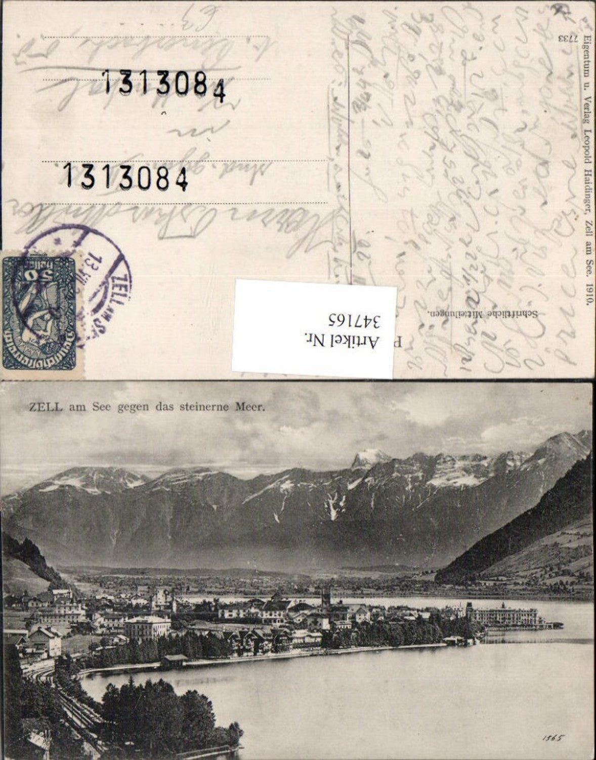 347165,Zell am See Totale geg. Steinerne Meer Bergkulisse