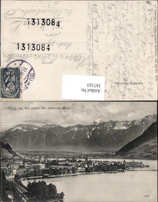 347165,Zell am See Totale geg. Steinerne Meer Bergkulisse