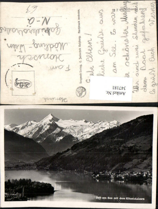 347181,Zell am See Teilansicht m. Kitzsteinhorn Bergkulisse