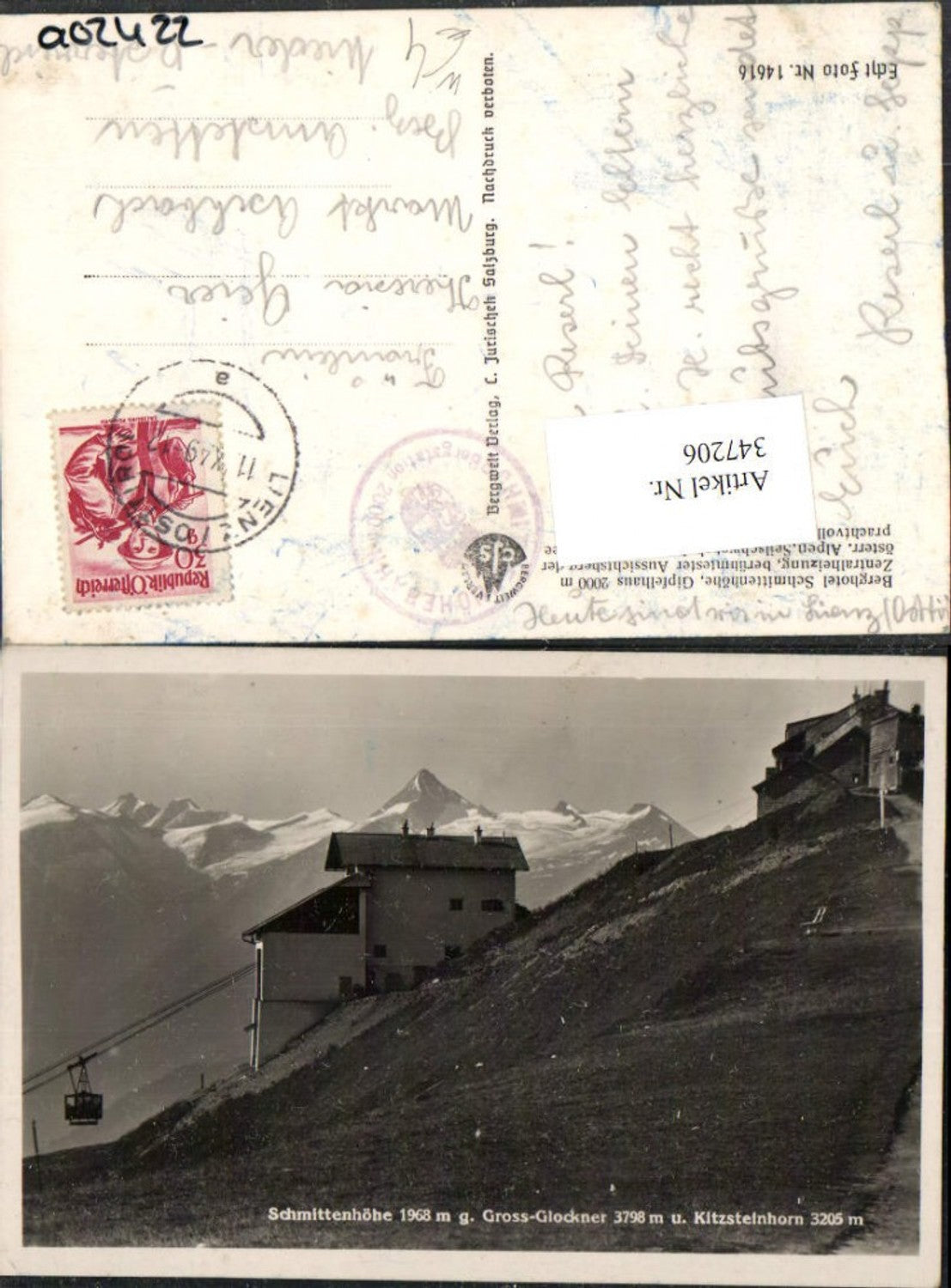 347206,Schmittenhöhe Seilbahn Bergstation b. Zell am See Bergkulisse