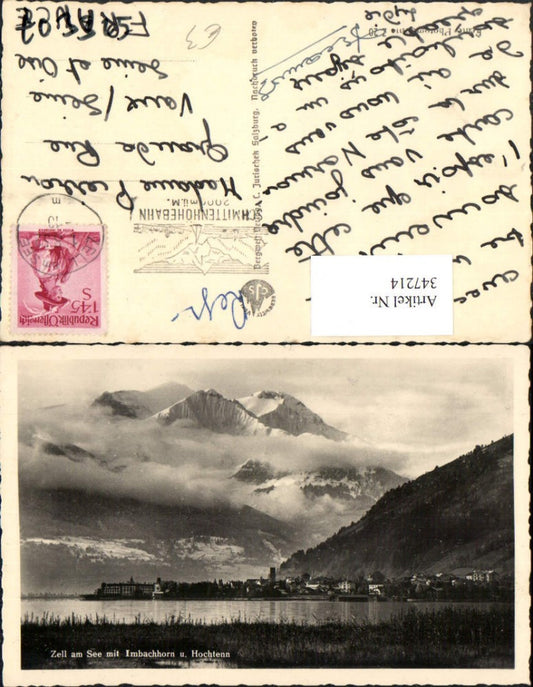 347214,Zell am See Teilansicht m. Imbachhorn u. Hochtenn Bergkulisse