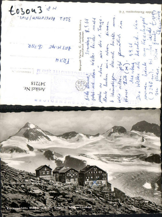 347218,Kürsingerhütte Berghütte b. Bramberg geg. Großen Geiger Bergkulisse