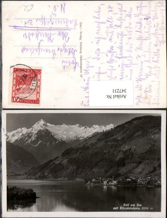 347231,Zell am See Teilansicht m. Kitzsteinhorn Bergkulisse