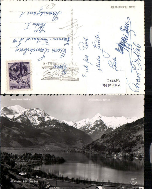 347232,Zell am See Teilansicht Bergkulisse pub Cosy 1967