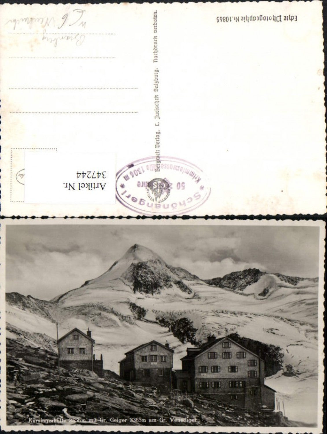 347244,Kürsingerhütte Berghütte b. Bramberg m. Großen Geiger Bergkulisse