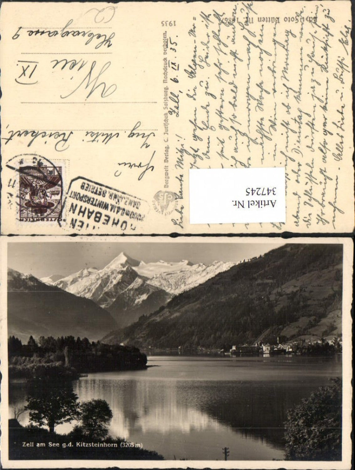 347245,Zell am See Teilansicht geg. Kitzsteinhorn Bergkulisse