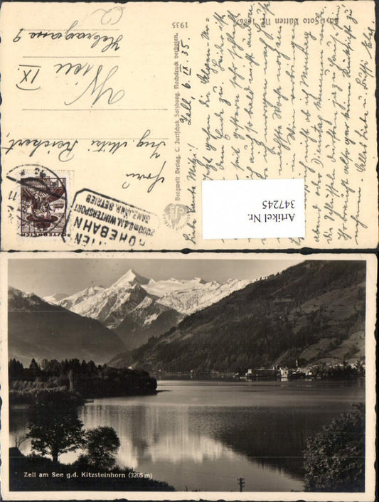 347245,Zell am See Teilansicht geg. Kitzsteinhorn Bergkulisse