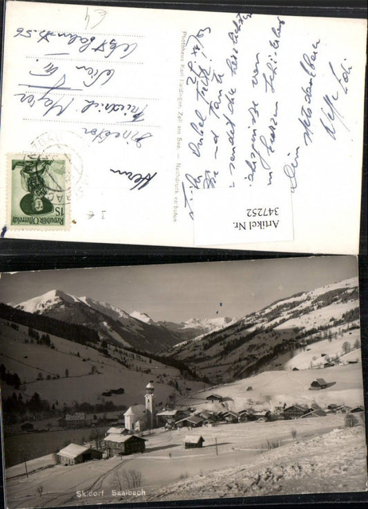 347252,Saalbach Totale Bergkulisse Winterbild