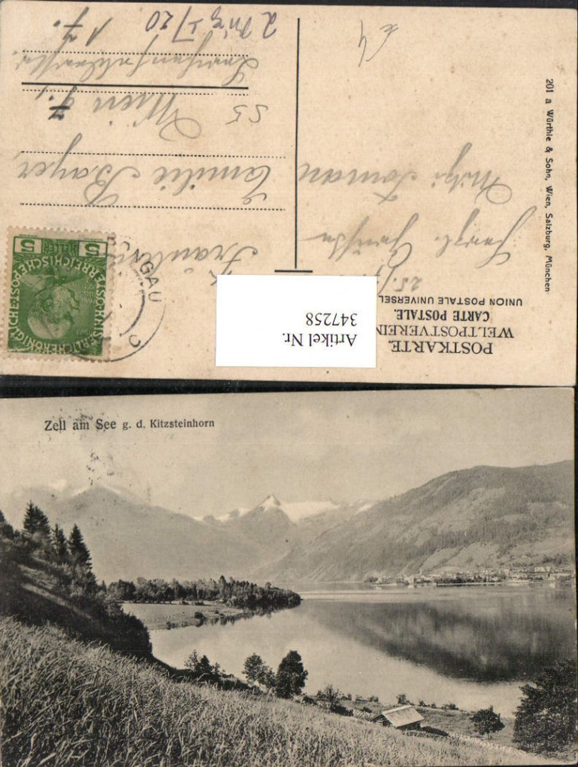 347258,Blick auf Zell am See Teilansicht geg. Kitzsteinhorn Bergkulisse