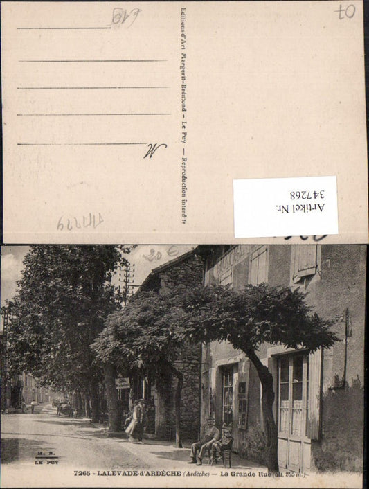 347268,Rhone-Alpes Ardeche Lalevade-d'Ardeche La Grande Rue Straßenansicht