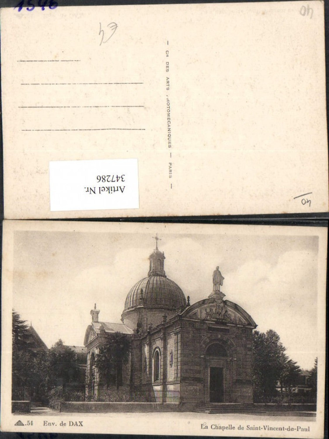 347286,Aquitaine Landes Dax La Chapelle de Saint-Vincent-de-Paul church