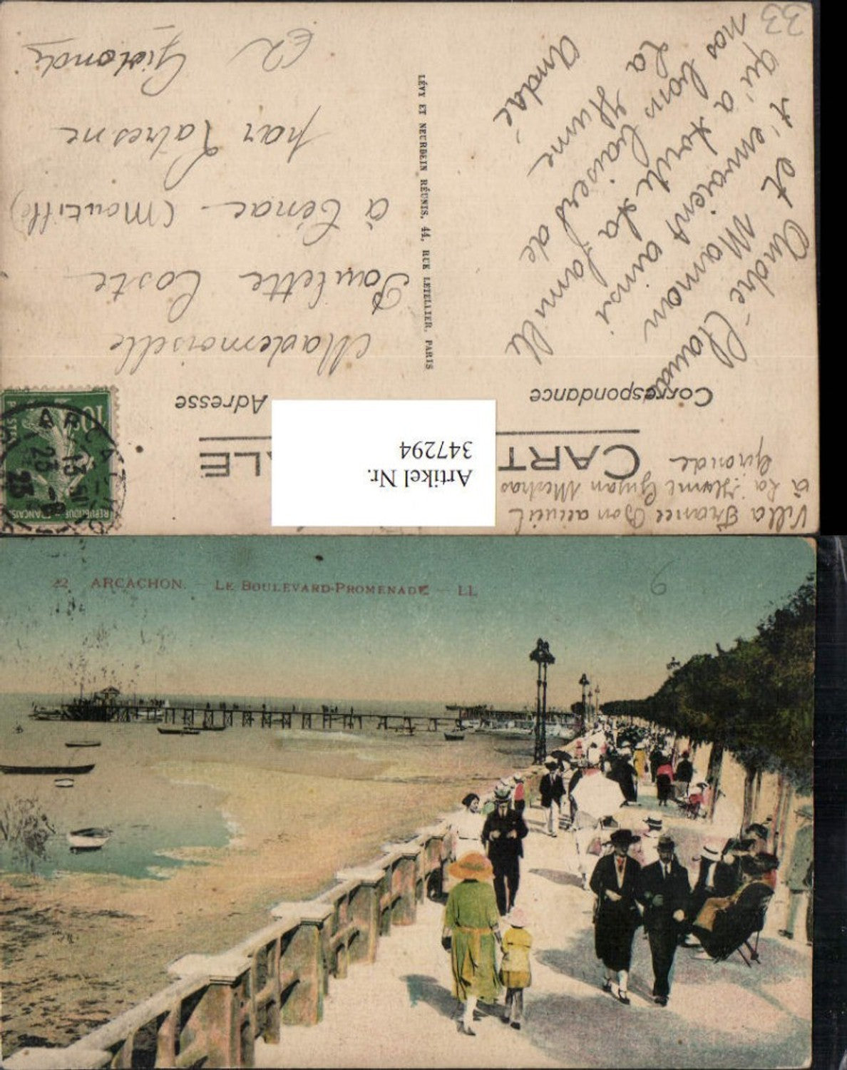 347294,Aquitanien Gironde Arcachon Le Boulevard Promenade Strand
