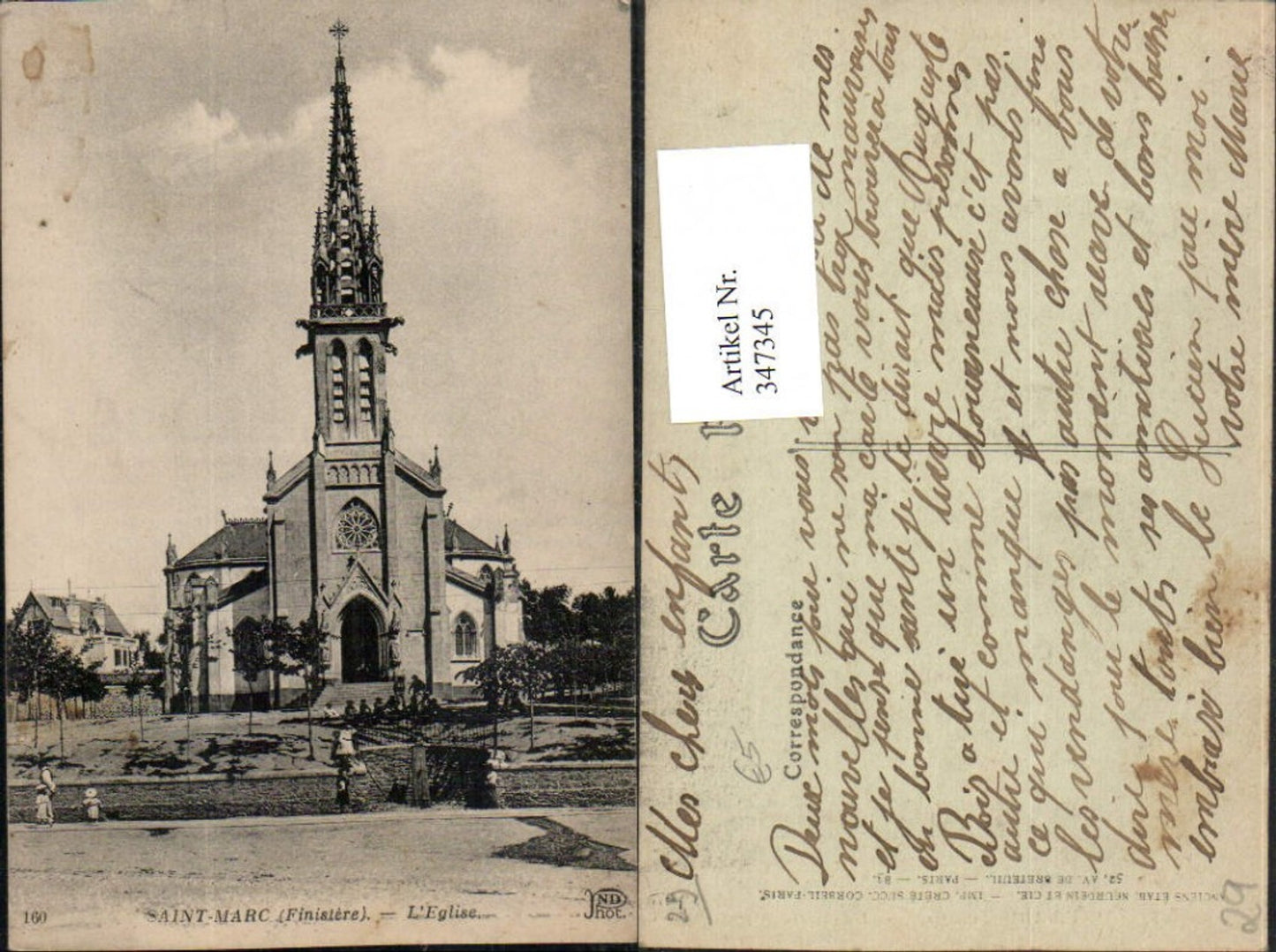 347345,Bretagne Finistere Saint-Marc L'Eglise Kirche