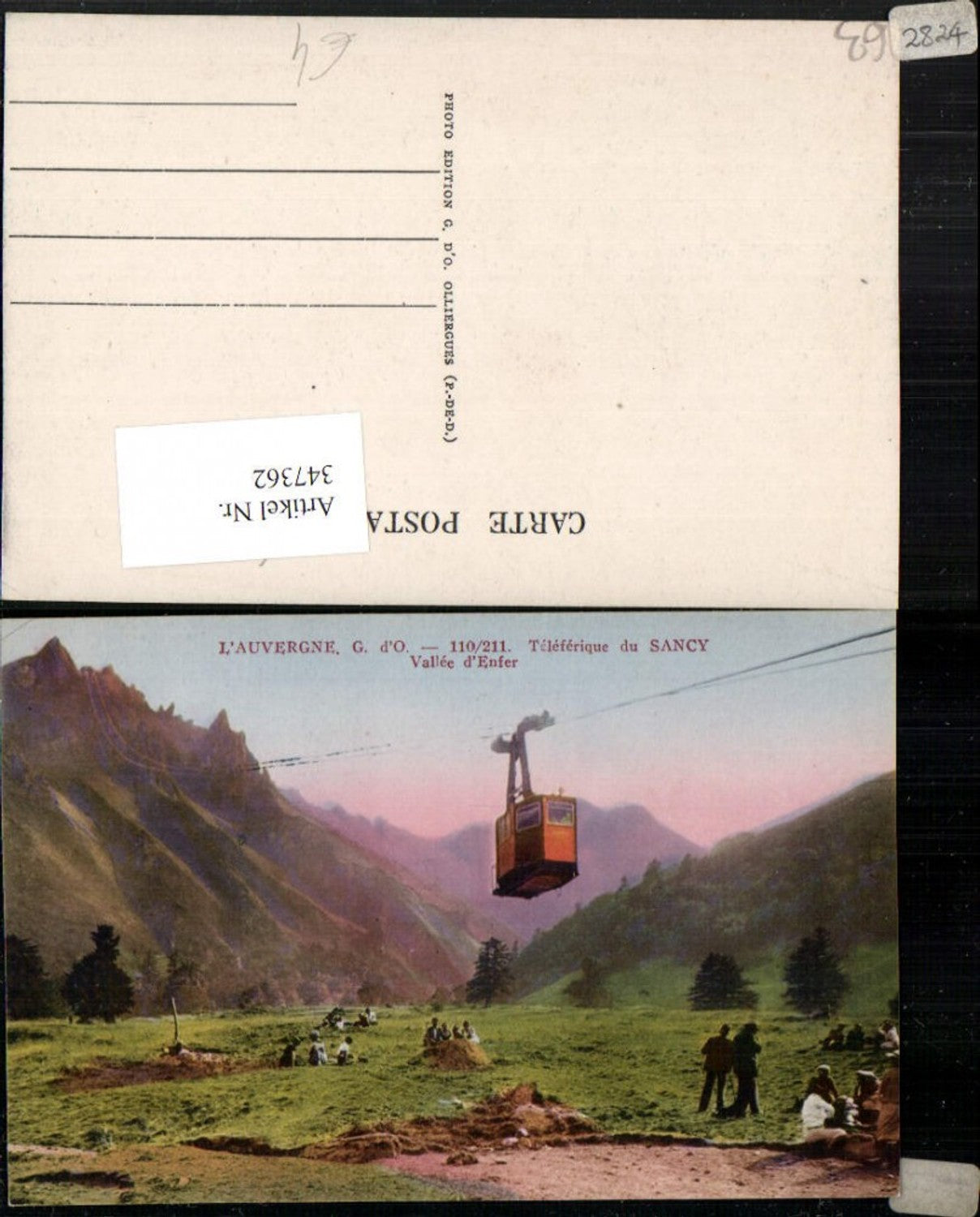 347362,Auvergne Puy-de-Dome Teleferique du Sancy Bergkulisse Seilbahn