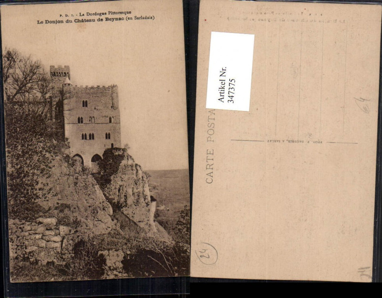 347375,Aquitanien Dordogne Le Donjon du Chateau de Beynac Schloss Burg