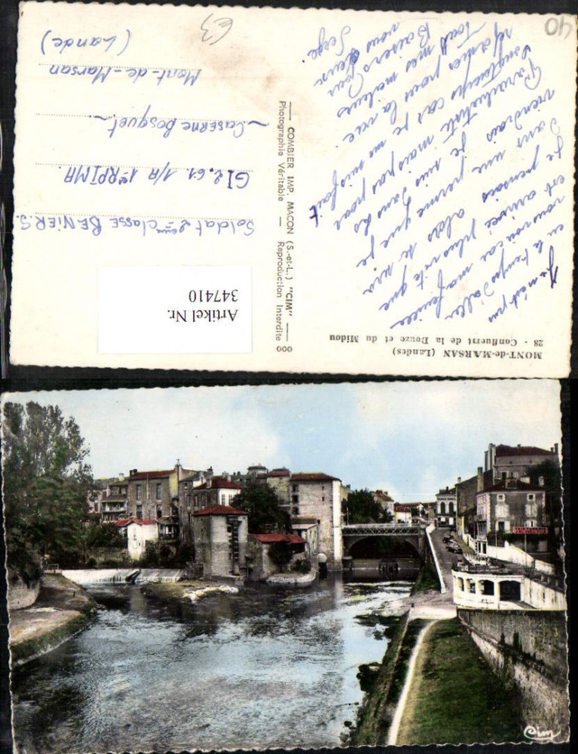 347410,Aquitanien Landes Mont-de-Marsan Confluent de la Doze et du Midou Teilansicht