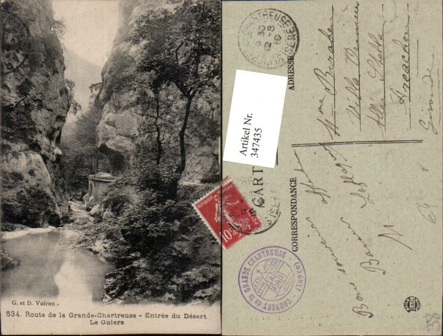 347435,Rhone-Alpes Isere Route de la Grande Chartreuse Entree du Desert Le Guiers