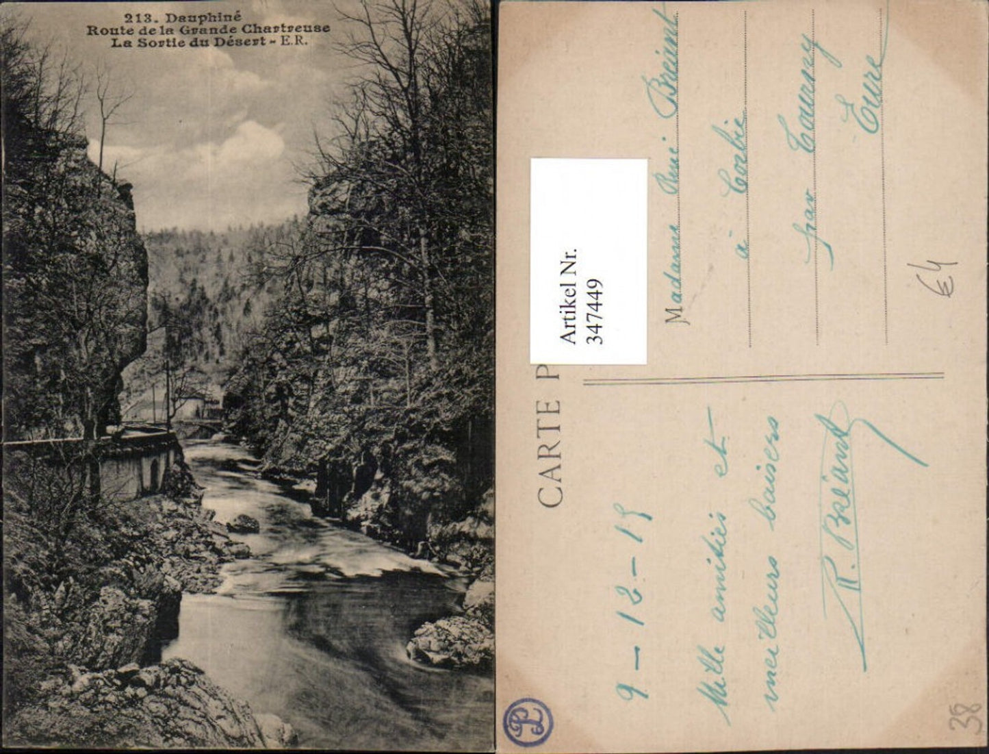 347449,Rhone-Alpes Isere Dauphine Route de la Grande-Chartreuse La Sortie du Desert