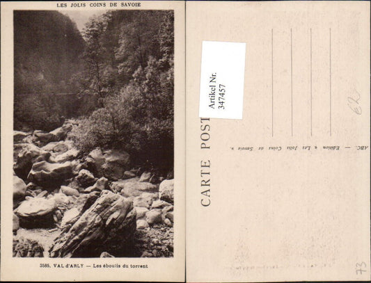 347457,Rhone-Alpes Savoie Val d'Arly Les eboulis du torrent Partie