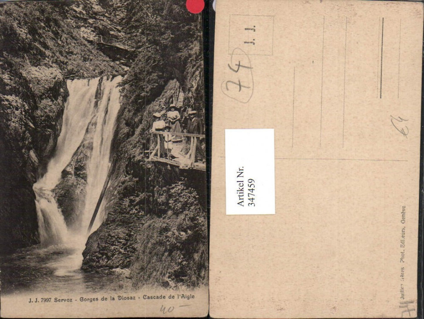 347459,Rhone-Alpes Haute-Savoie Servoz Gorges de la Diosaz Cascade de l'Aigle Wasserfall