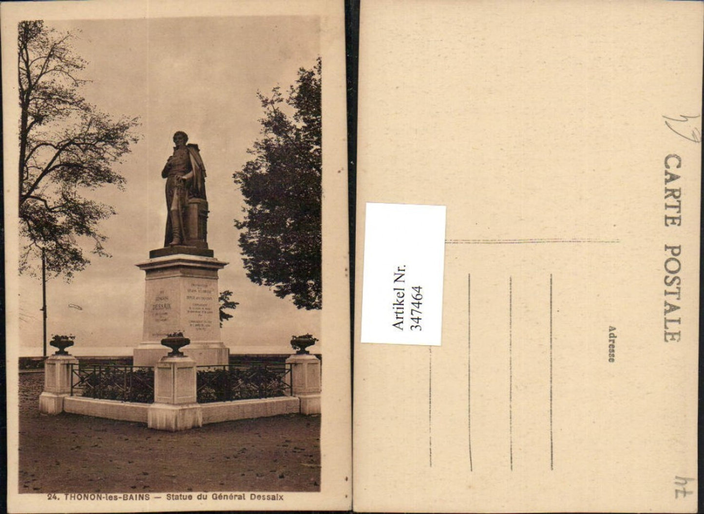 347464,Rhone-Alpes Haute-Savoie Thonon-les-Bains Statue du General Dessaix Denkmal