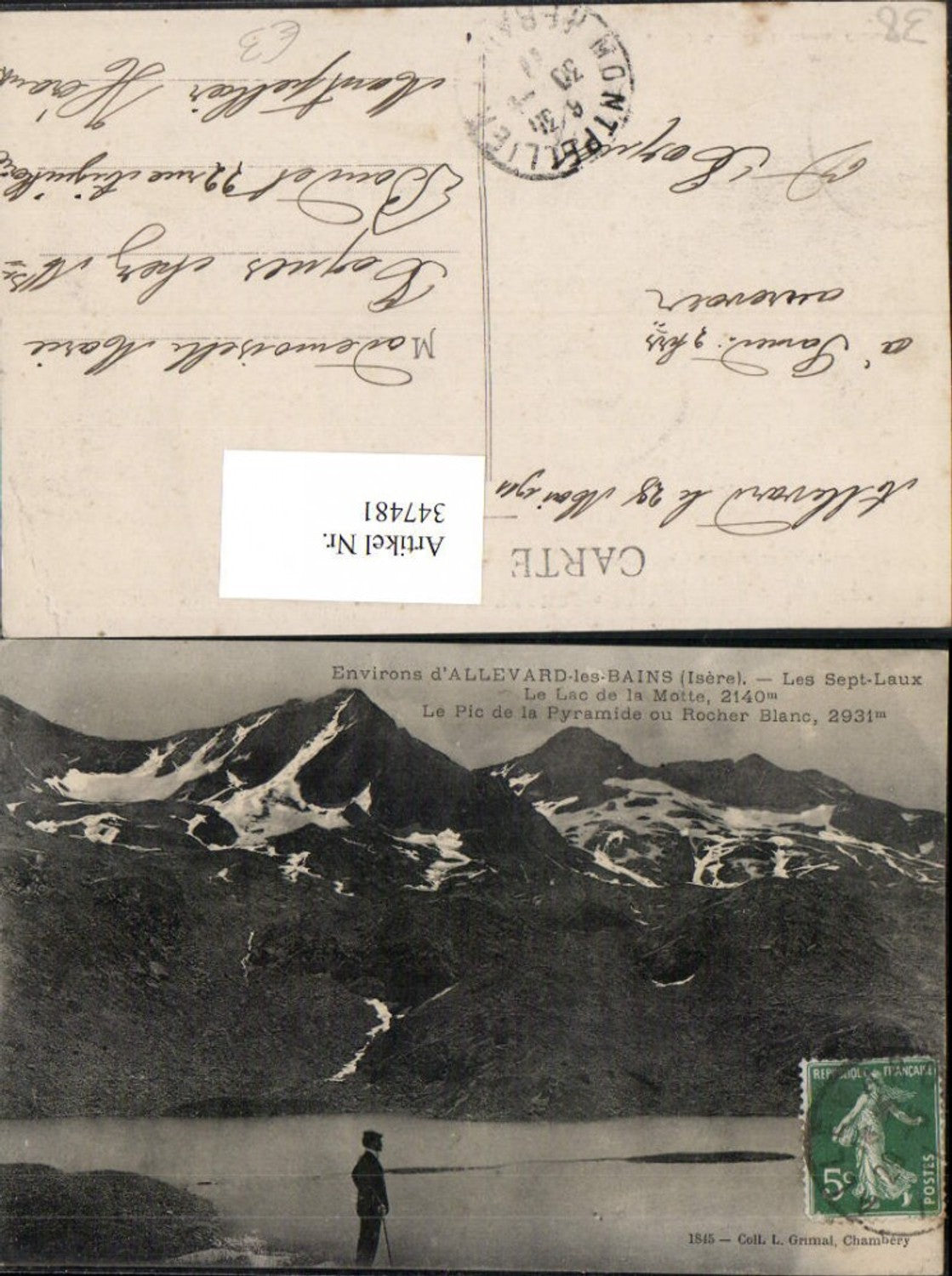 347481,Rhone-Alpes Isere Allevard-les-Bains Les Sept-Laux Lac de la Motte Bergkulisse