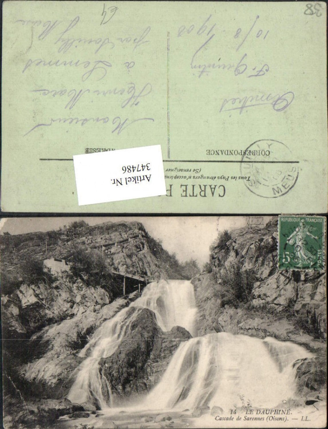 347486,Rhone-Alpes Isere Dauphine Cascade de Sarennes Wasserfall