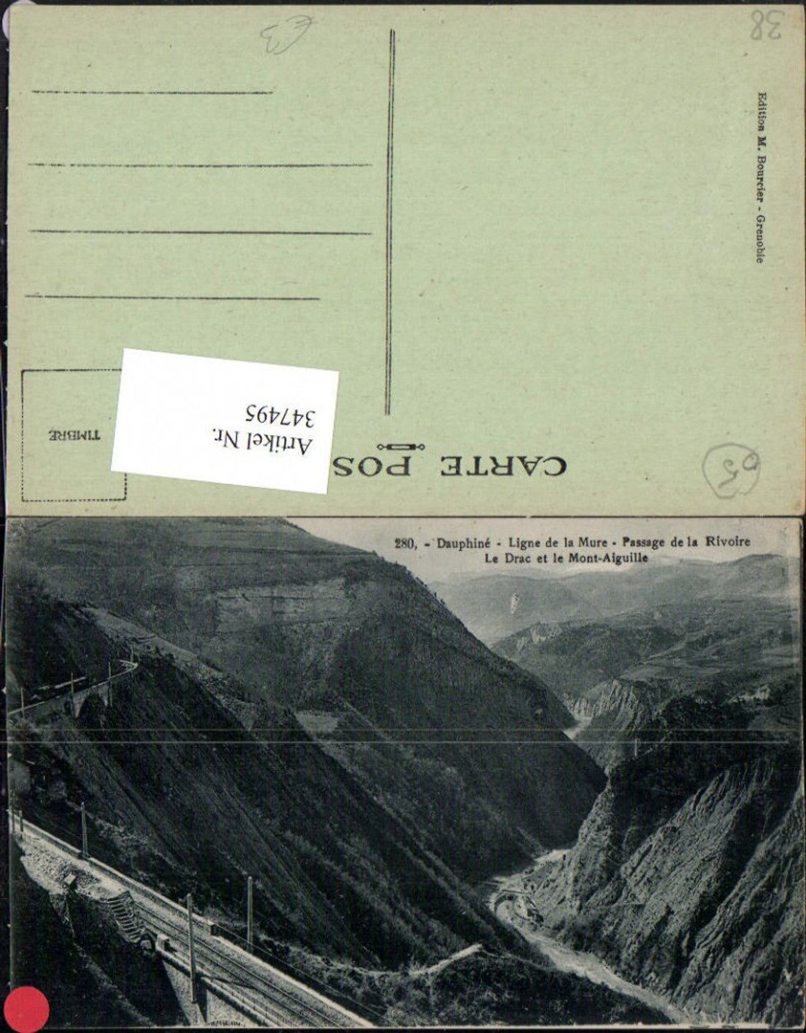 347495,Rhone-Alpes Isere Dauphine Ligne Mure Passage Rivoire Drac et Mont-Aiguille Bergkulisse