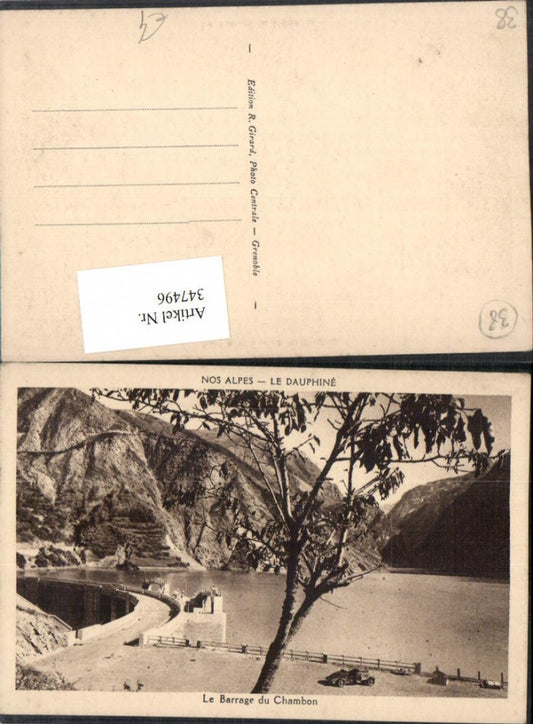 347496,Rhone-Alpes Isere Dauphine Le Barrage du Chambon Talsperre