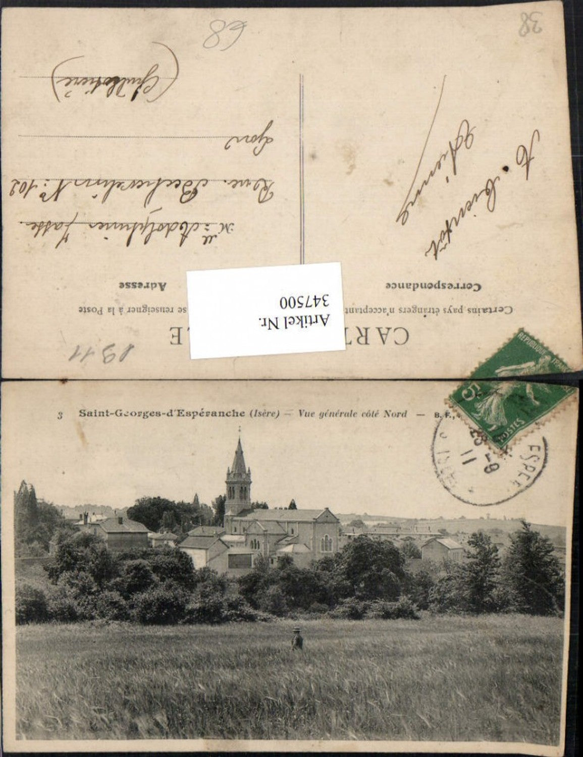 347500,Rhone-Alpes Isere Saint-Georges-d'Esperanche Teilansicht Kirche