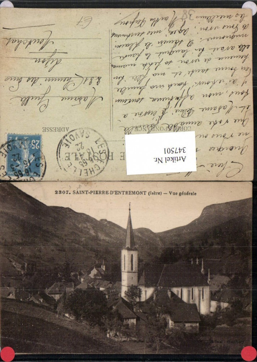 347501,Rhone-Alpes Isere Saint-Pierre-d'Entremont Vue generale Kirche