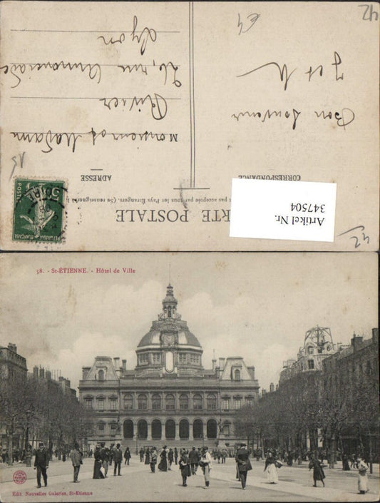 347504,Rhone-Alpes Loire St-Etienne Hotel de Ville Rathaus