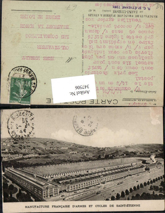 347506,Rhone-Alpes Loire Saint-Etienne Manufacture Francaise d'Armes & Cycles Fabrik