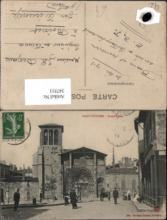 347511,Rhone-Alpes Loire Saint-Etienne Grand Eglise Kirche