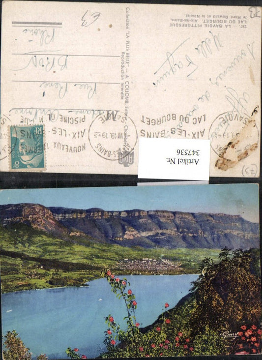 347536,Rhone-Alpes Savoie Lac du Bourget Aix-les-Bains le Mont Revard Bergkulisse