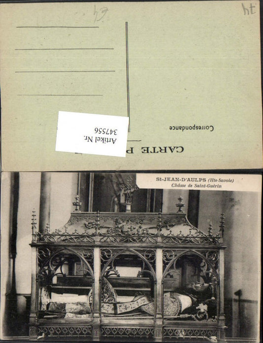 347556,Rhone-Alpes Haute-Savoie St-Jean-d'Aulps Chasse de Saint-Guerin Grabmal