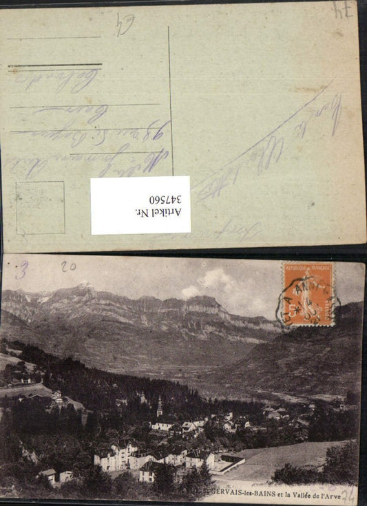 347560,Rhone-Alpes Haute-Savoie St-Gervais-les-Bains et la Vallee Arve Totale Bergkulisse