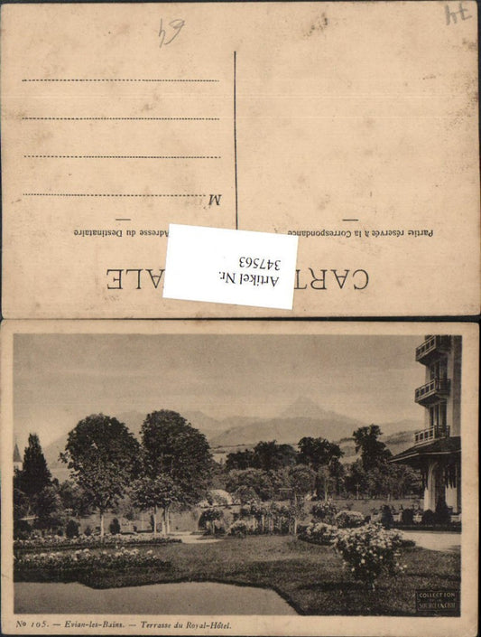 347563,Rhone-Alpes Haute-Savoie Evian-les-Bains Terrasse du Royal-Hotel