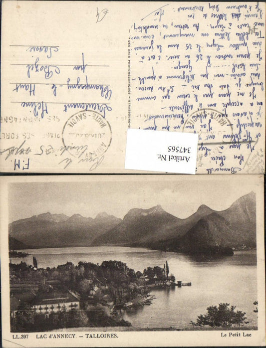 347565,Rhone-Alpes Haute-Savoie Lac Annecy Talloires Le Petit Lac See Bergkulisse