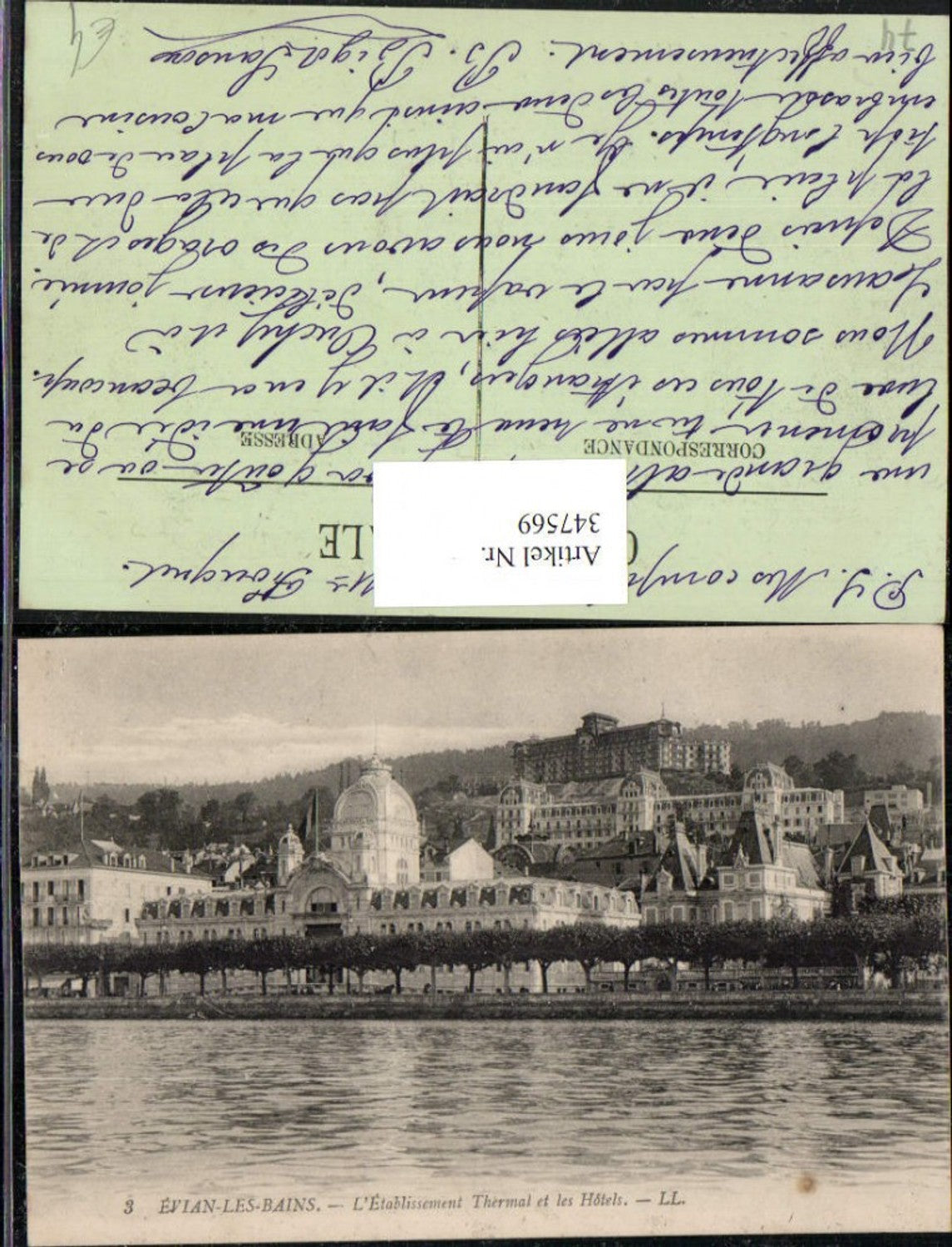 347569,Rhone-Alpes Haute-Savoie Evian-les-Bains Etablissement Thermal et les Hotels