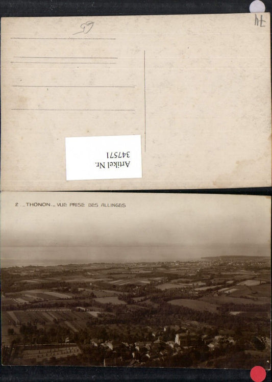 347571,Rhone-Alpes Haute-Savoie Thonon Vue Prise des Allinges Totale