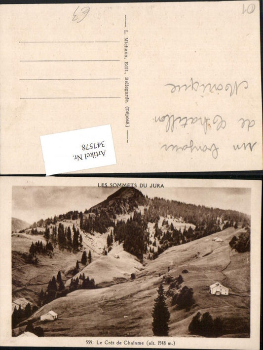 347578,Rhone-Alpes Ain Le Cret de Chalame Bergkulisse