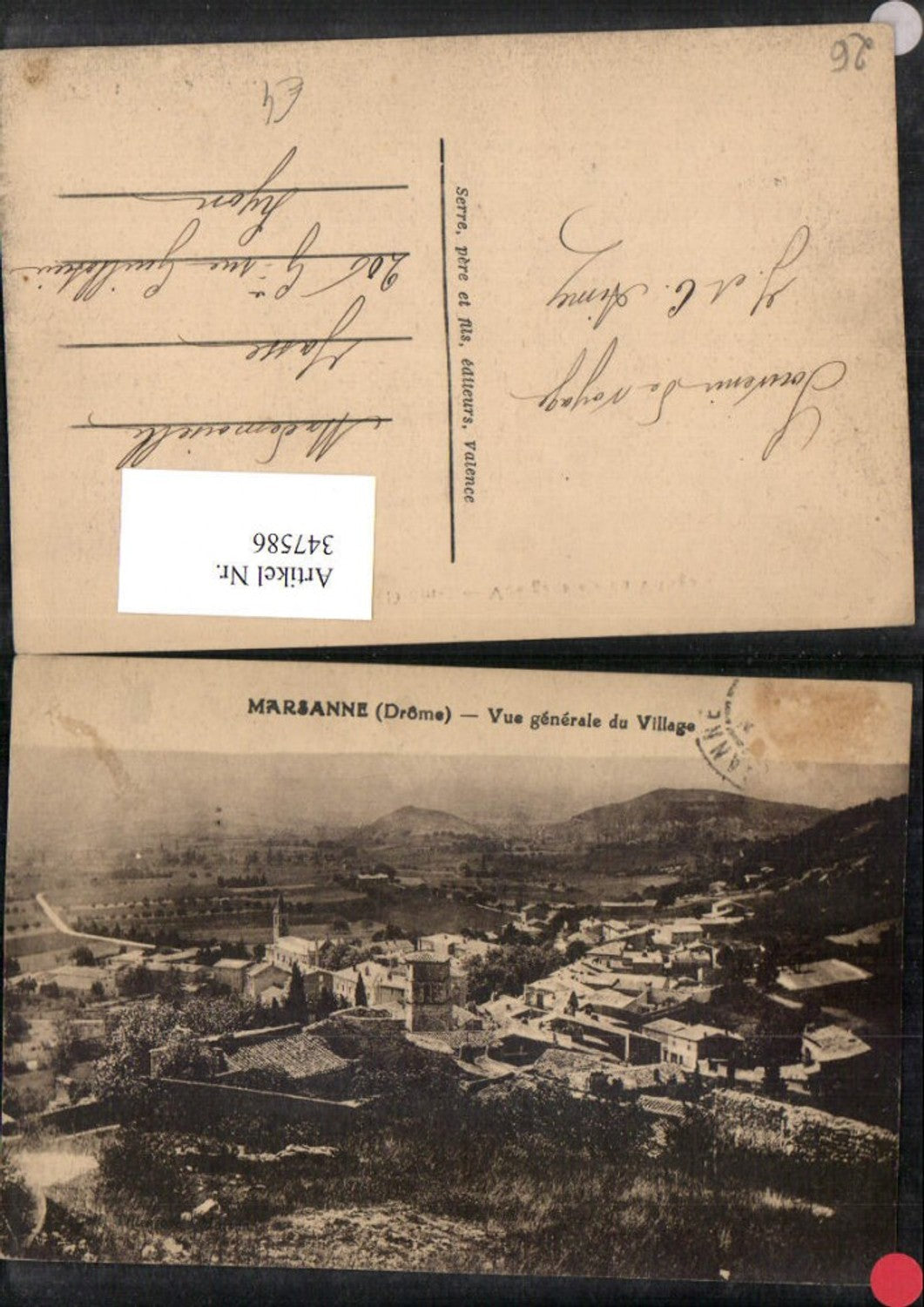 347586,Rhone-Alpes Drome Marsanne Vue generale du Village Totale