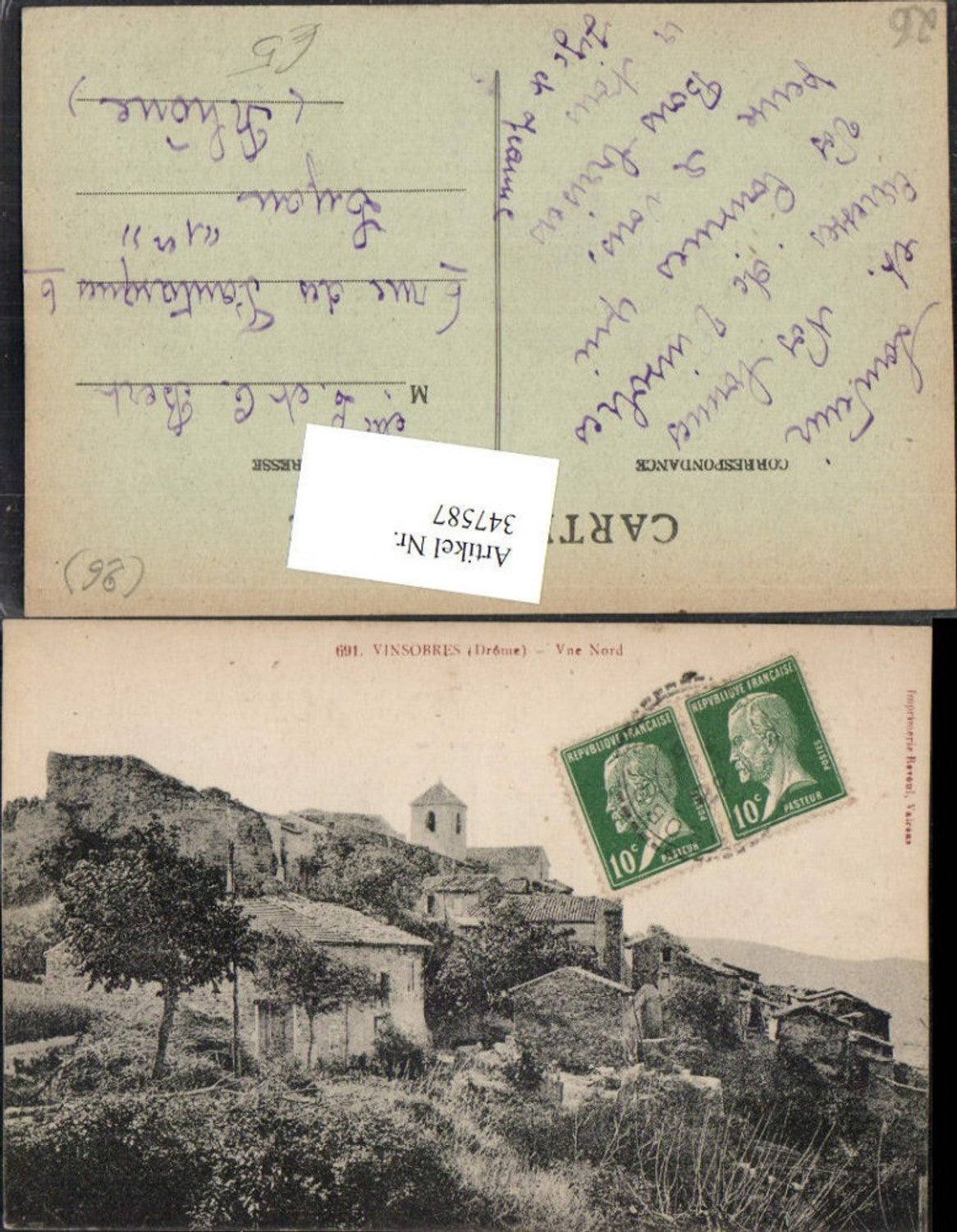 347587,Rhone-Alpes Drome Vinsobres Vue Nord Teilansicht