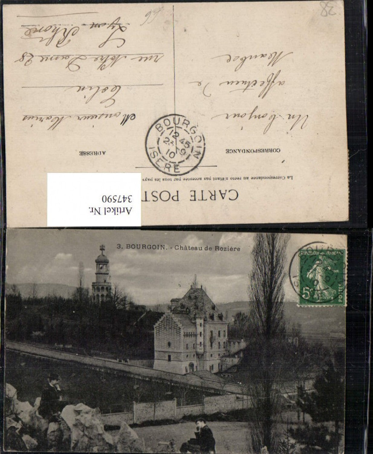 347590,Rhone-Alpes Isere Bourgoin Chateau de Roziere Schloss