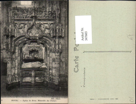 347603,Rhone-Alpes Ain Bourg Eglise Mausolee du Choeur Mausoleum Grabmal