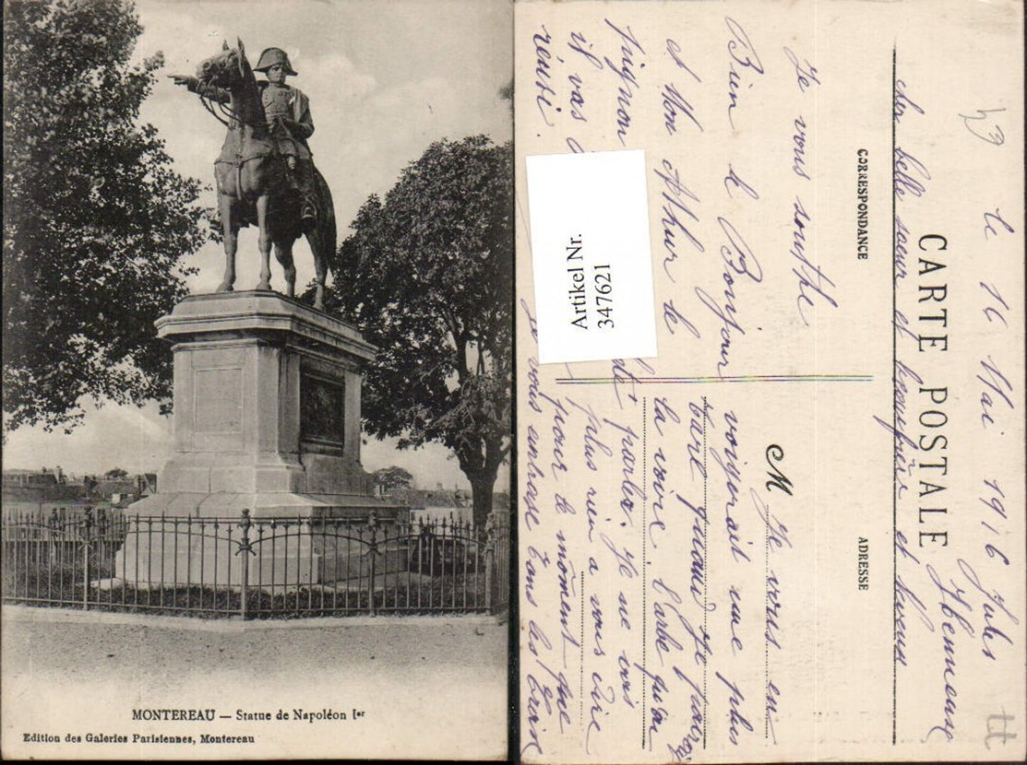 347621,Ile-de-France Seine-et-Marne Montereau Statue de Napoleon Denkmal
