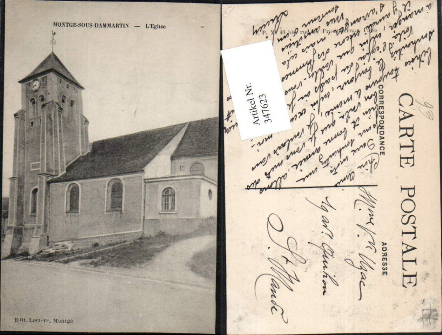 347623,Ile-de-France Seine-et-Marne Montge-sous-Dammartin L'Eglise Kirche