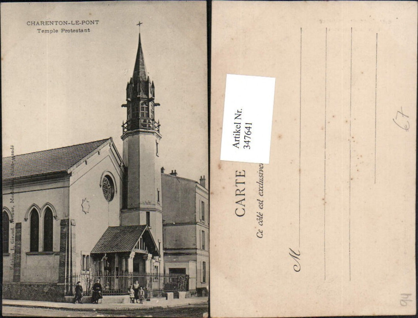 347641,Ile-de-France Val-de-Marne Charenton-le-Pont Temple Protestant Kirche