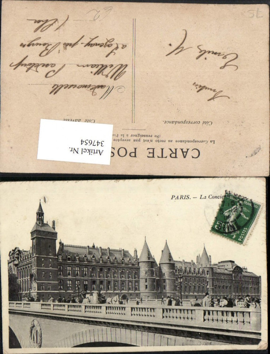 347654,Ile-de-France Paris La Conciergerie Gebäude Brücke
